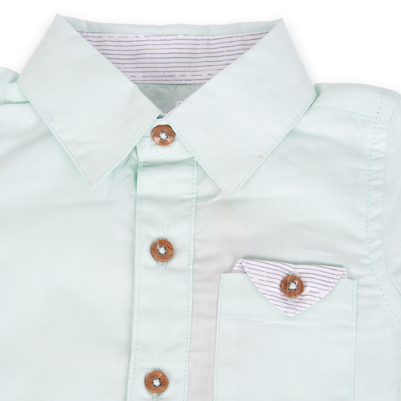 CAMISA MANGA CORTA ALGODÓN NIÑO PILLÍN PVA811-24VER BEBÉ VERDE - 2