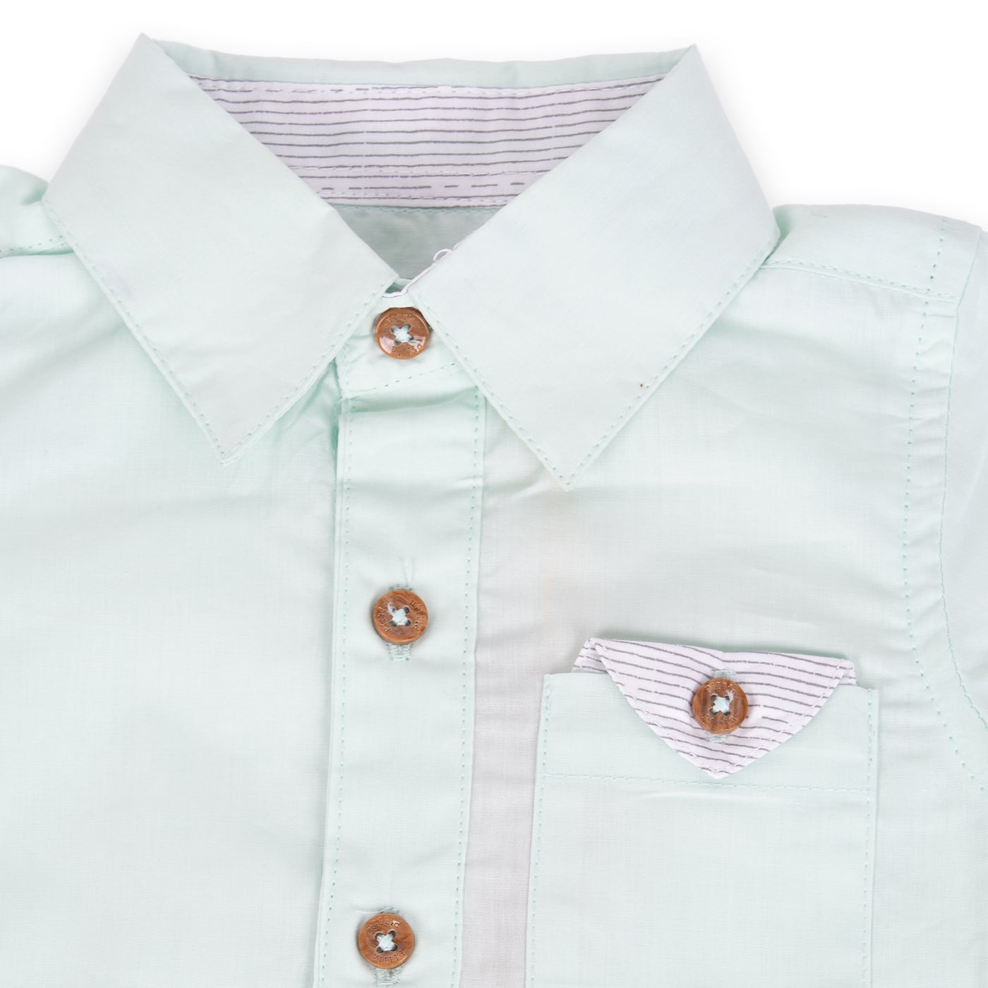 CAMISA MANGA CORTA ALGODÓN NIÑO PILLÍN PVA811-24VER BEBÉ VERDE - 2
