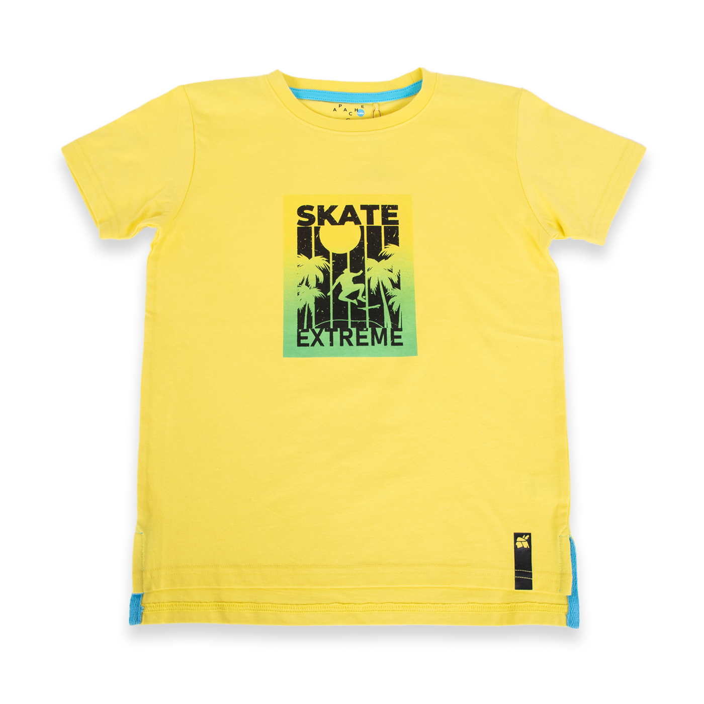 POLERA MANGA CORTA ALGODÓN NIÑO PILLÍN PVA605-24AMA AMARILLO - 1