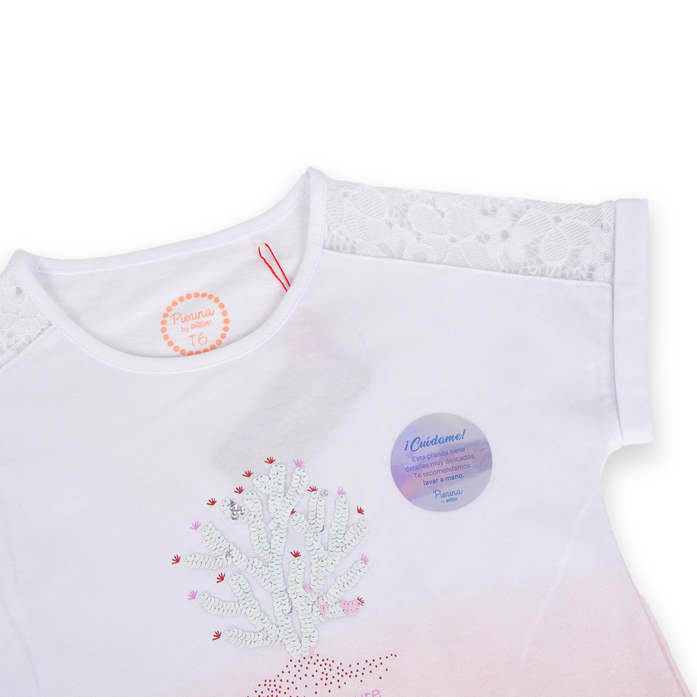 POLERA ALGODÓN NIÑA PILLÍN PVA648-24MEL DURAZNO - 3