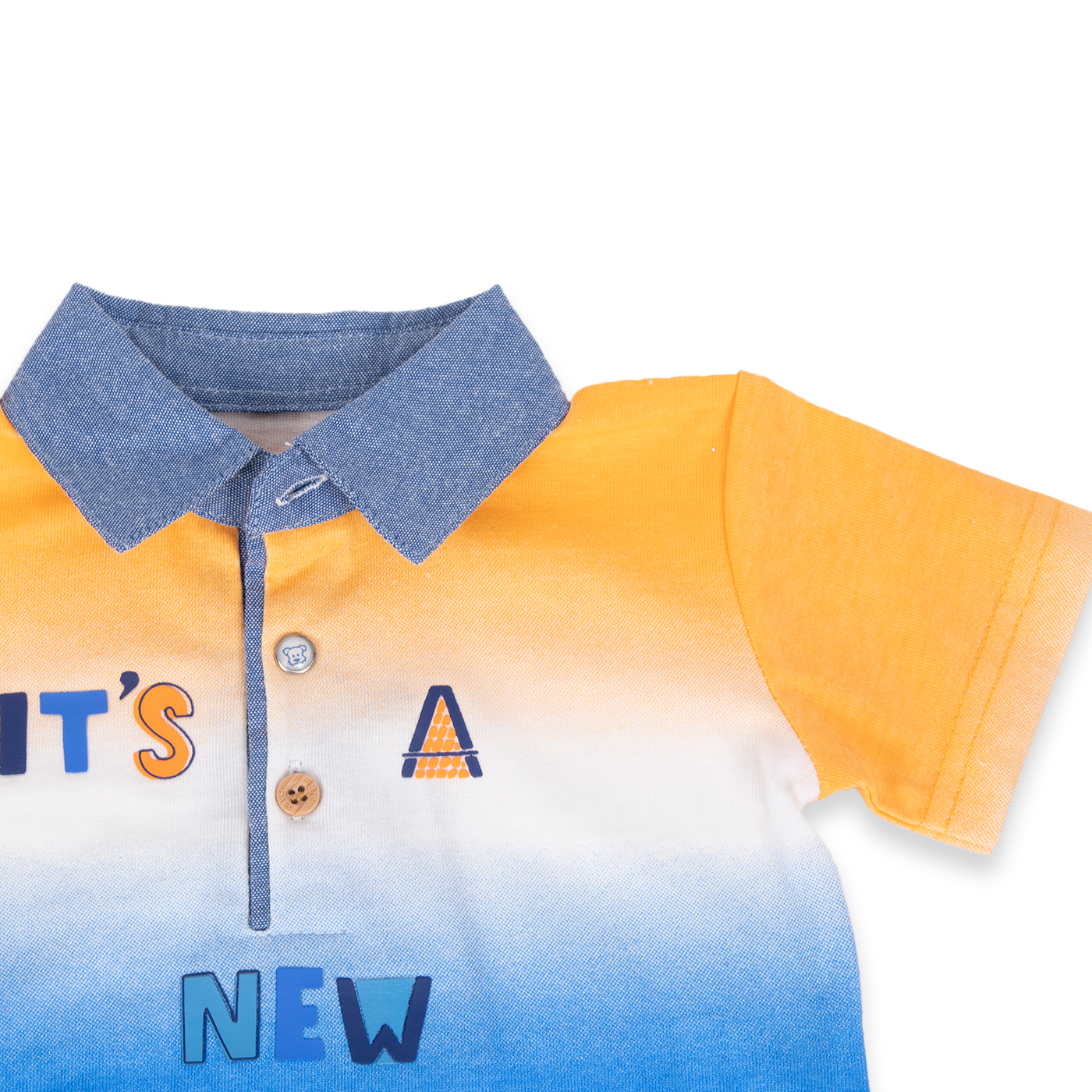 POLERA MANGA CORTA ALGODÓN NIÑO PILLÍN PVA626-24NAR BEBÉ NARANJA - 2