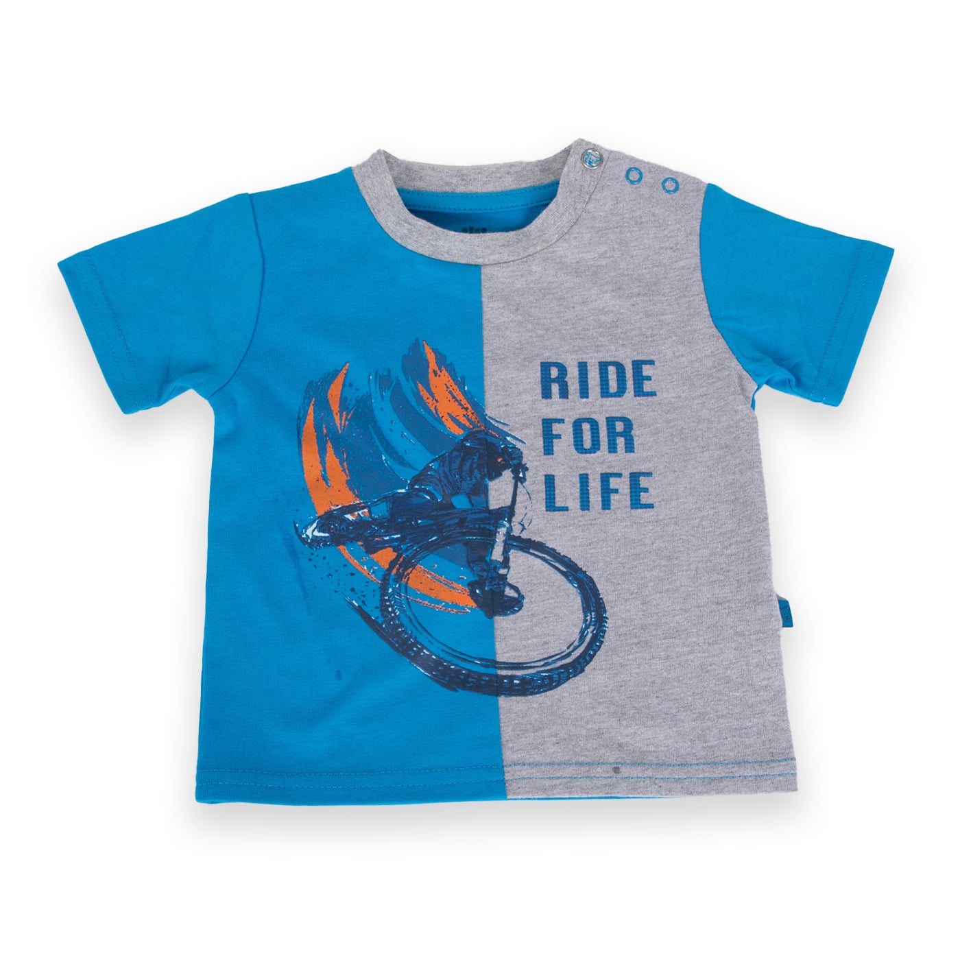 POLERA MANGA CORTA ALGODÓN NIÑO PILLÍN PVA629-24CAL BEBÉ TURQUESA - 1
