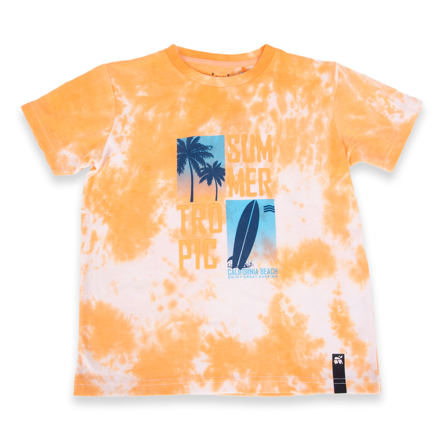 POLERA MANGA CORTA ALGODÓN NIÑO PILLÍN PVA641-24NAR NARANJA - 1