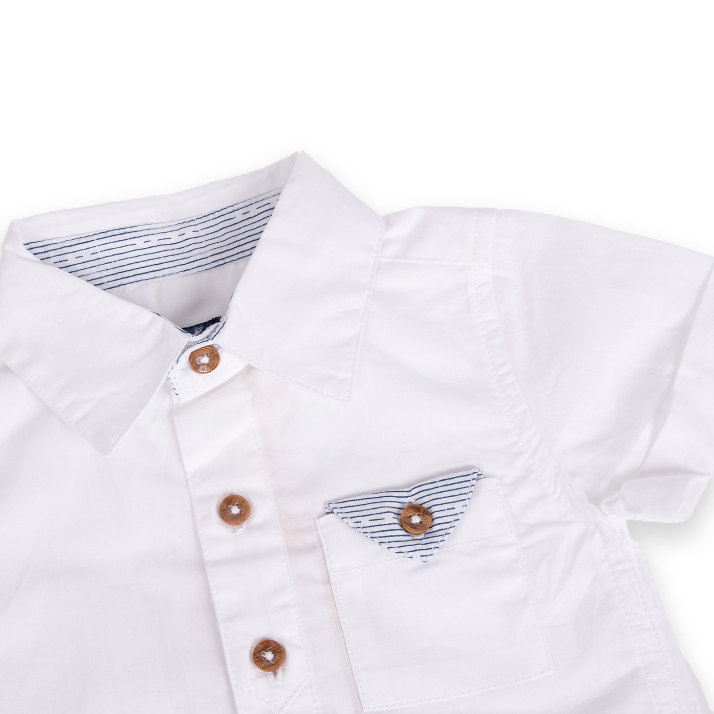 CAMISA MANGA CORTA ALGODÓN NIÑO PILLÍN PVA811-24BCO BEBÉ - 2