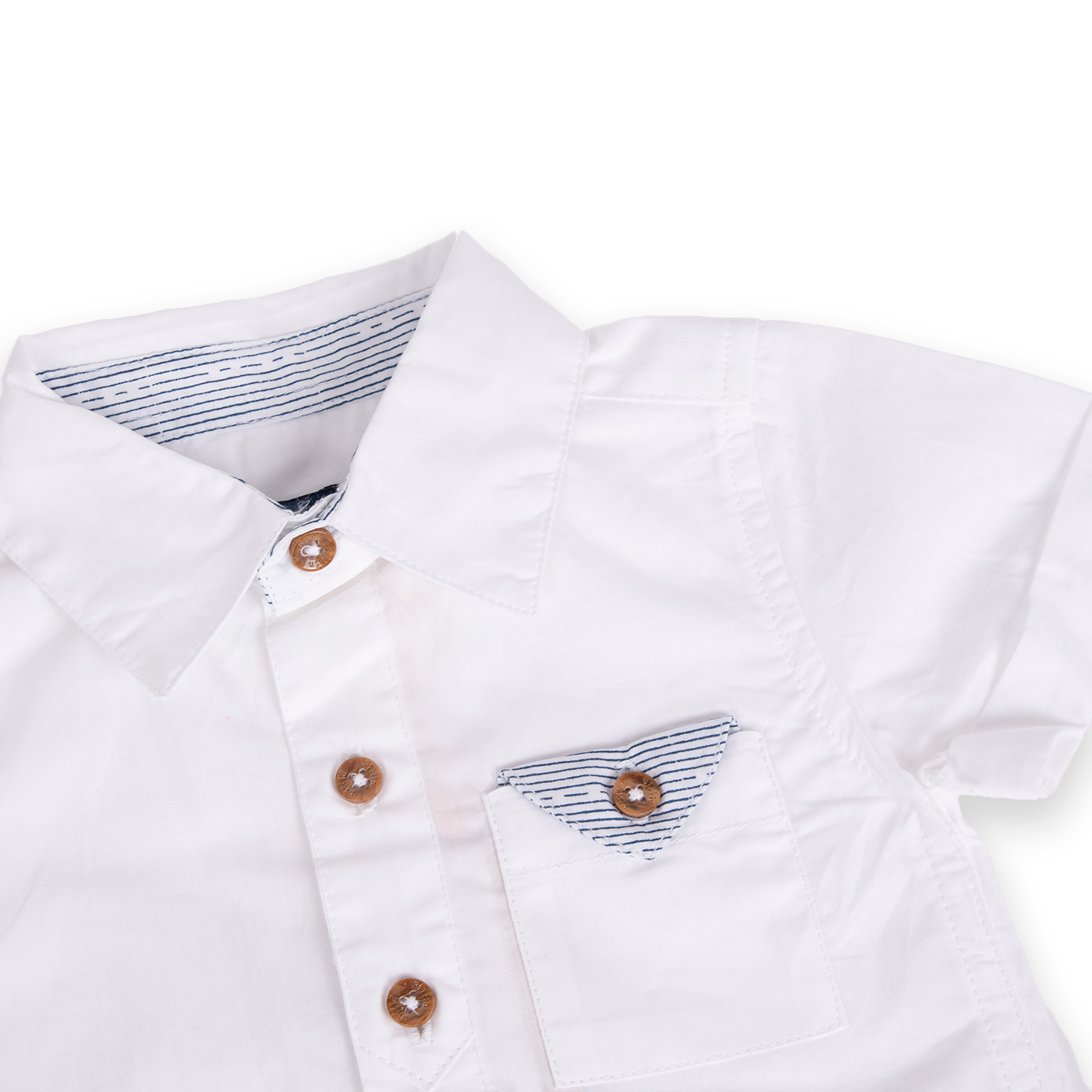 CAMISA MANGA CORTA ALGODÓN NIÑO PILLÍN PVA811-24BCO BEBÉ - 2