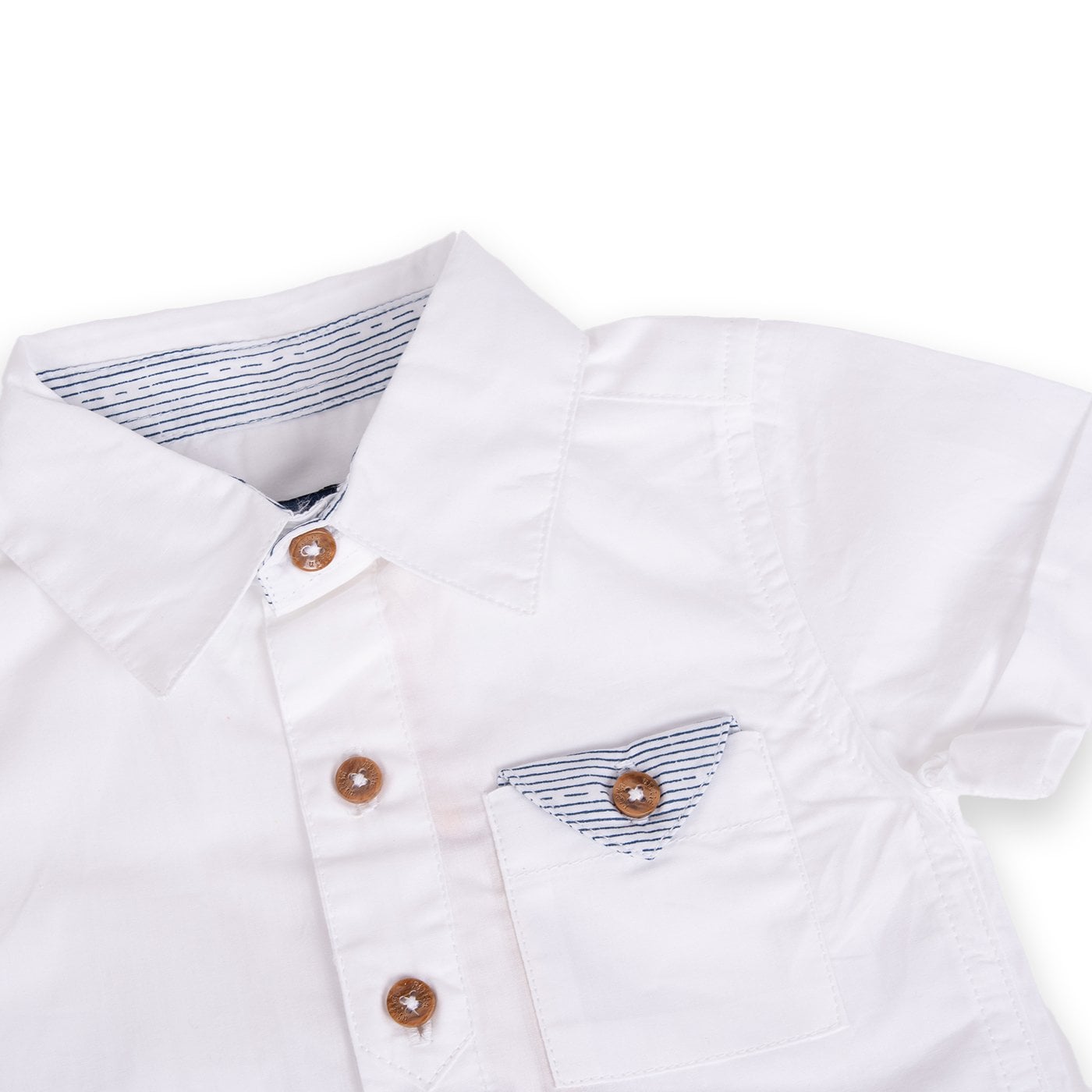 CAMISA MANGA CORTA ALGODÓN NIÑO PILLÍN PVA811-24BCO BEBÉ - 2