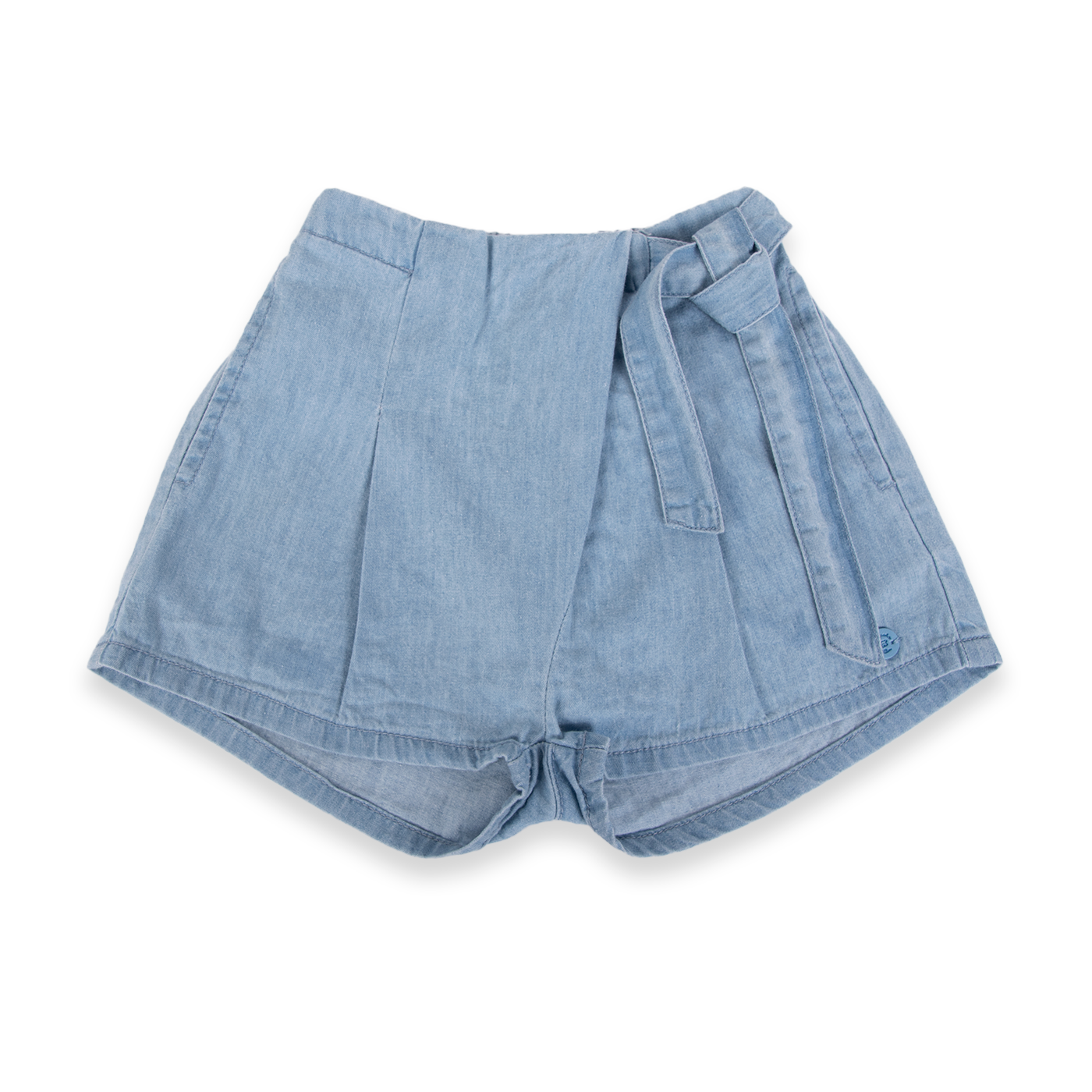 SHORT ALGODÓN NIÑA PILLÍN CELESTE BEBÉ PVA726-24CEL - 1