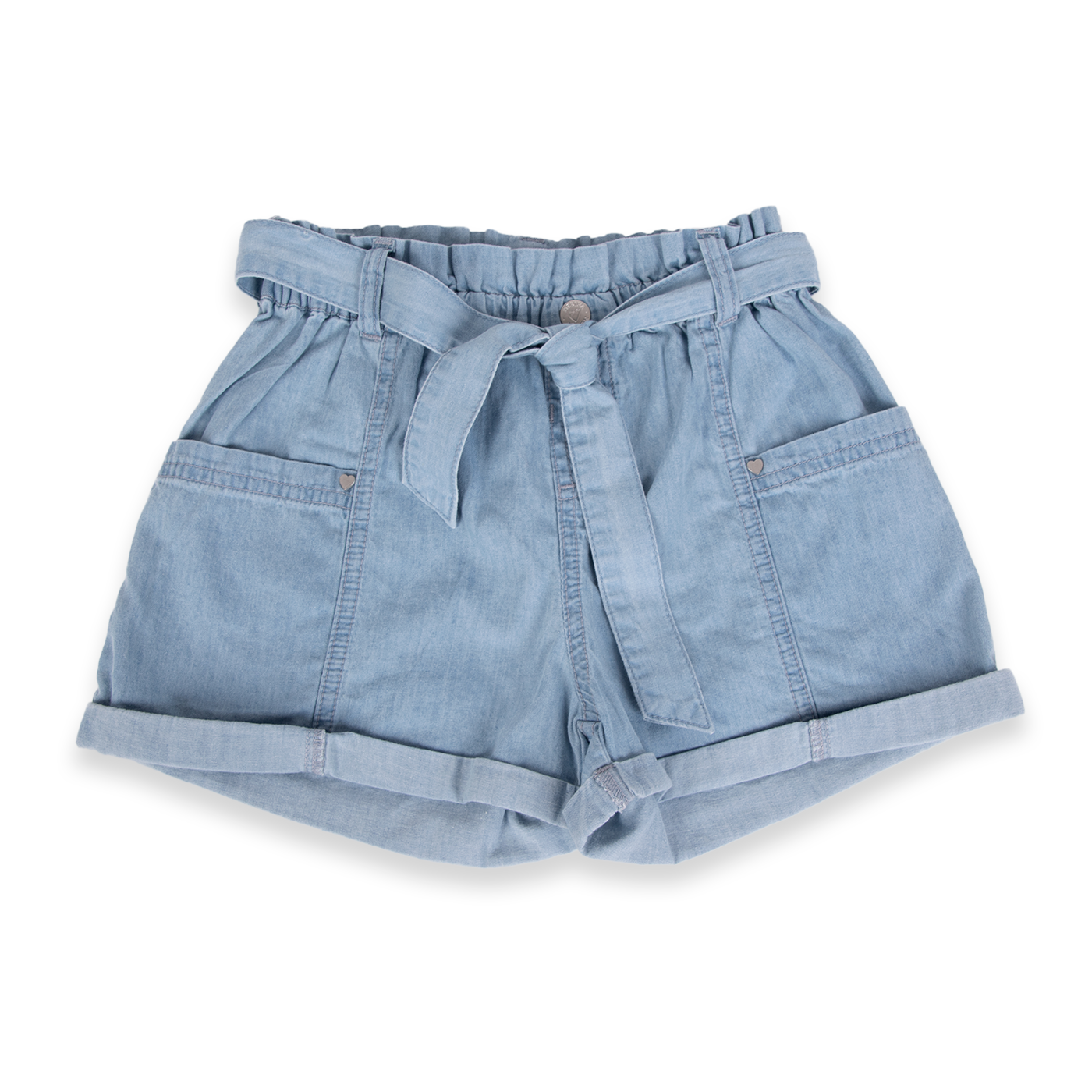 SHORT ALGODÓN NIÑA PILLÍN CELESTE PVA732-24CEL - 1