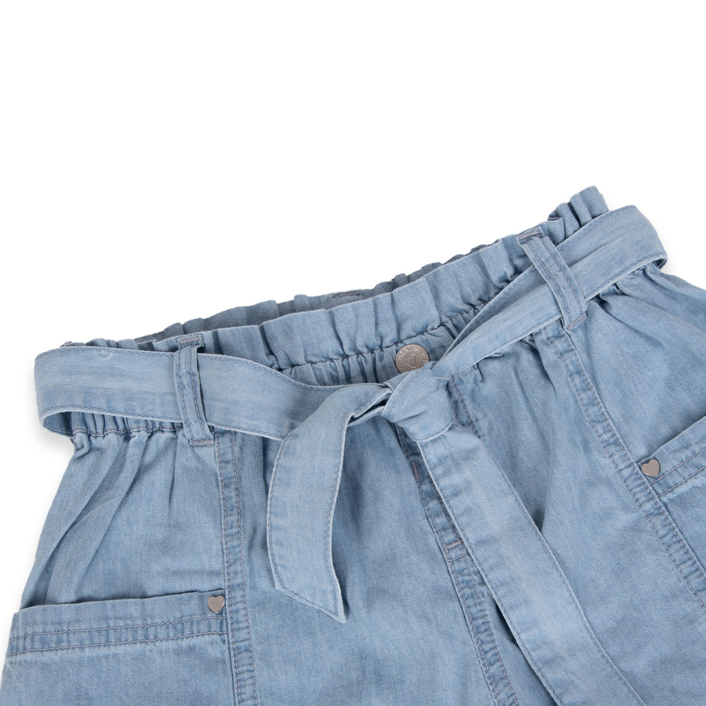 SHORT ALGODÓN NIÑA PILLÍN CELESTE PVA732-24CEL - 2