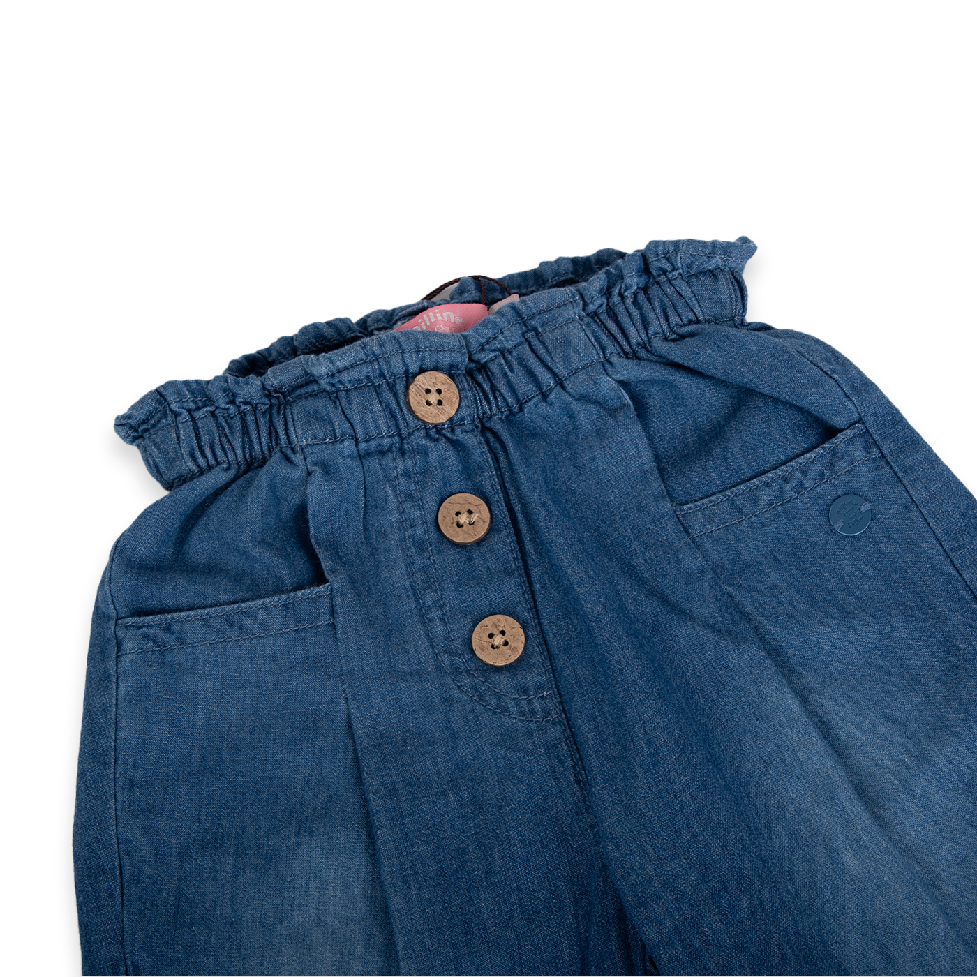 PANTALÓN ALGODÓN NIÑA PILLÍN DENIM BEBÉ PVA707-24DEN - 2