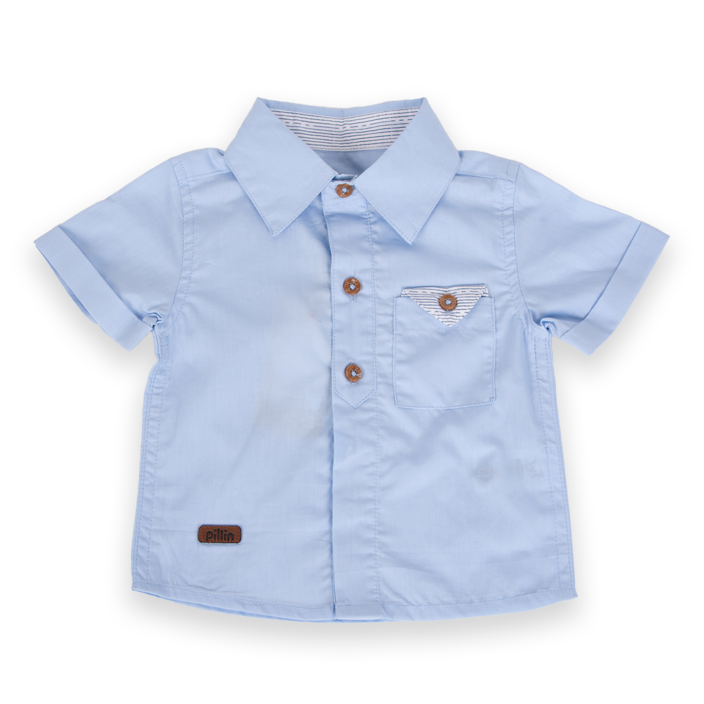 CAMISA BEBÉ NIÑO CELESTE PILLIN - 1