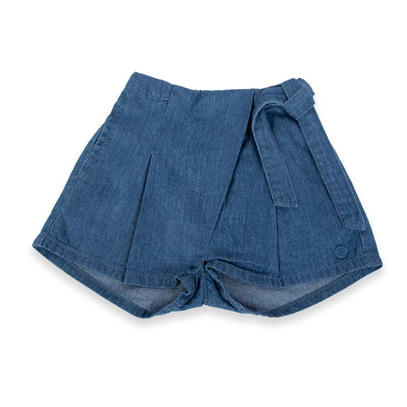 SHORT ALGODÓN NIÑA PILLÍN DENIM BEBÉ PVA726-24DEN - 1