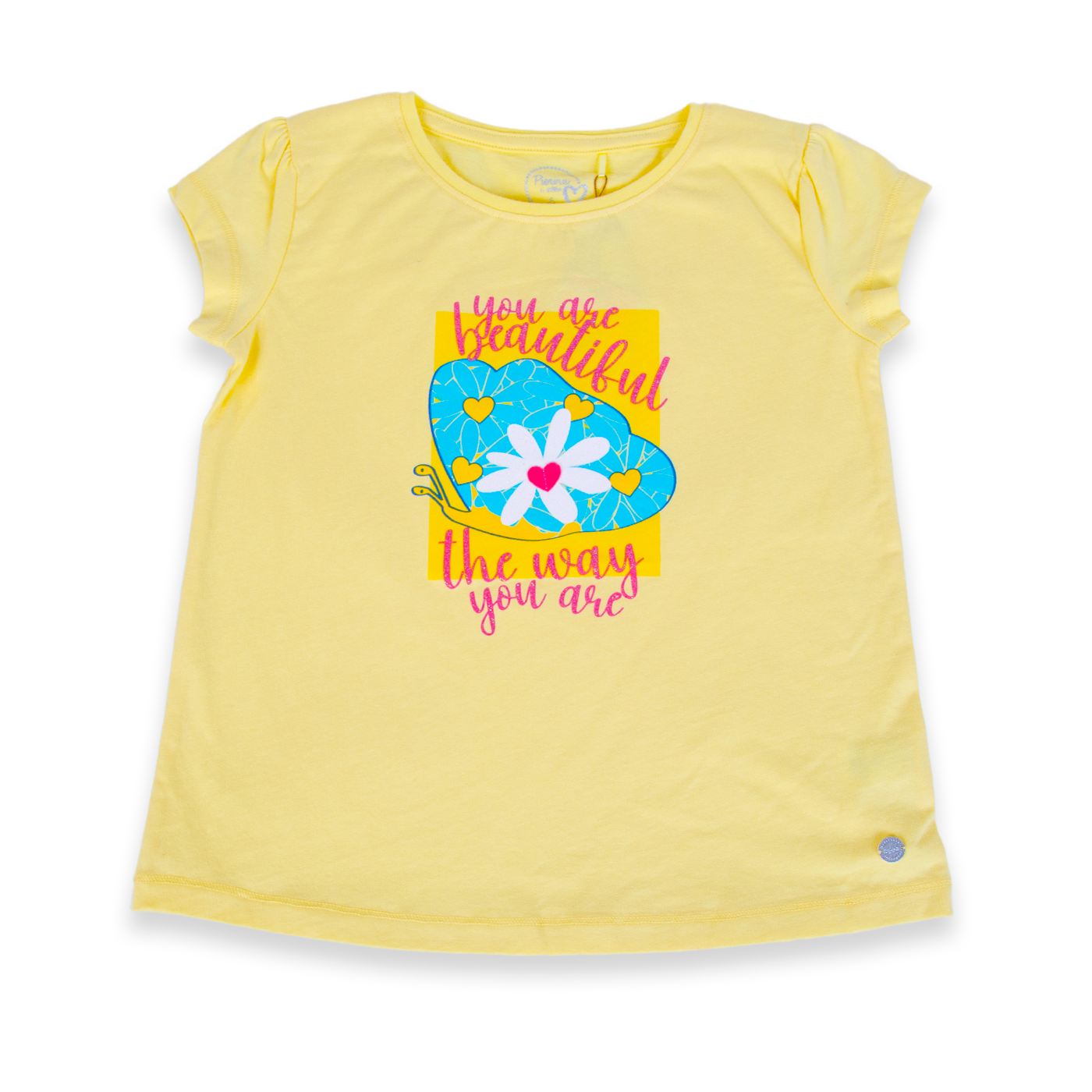 POLERA ALGODÓN NIÑA PILLÍN PVA611-24AMA AMARILLO - 1
