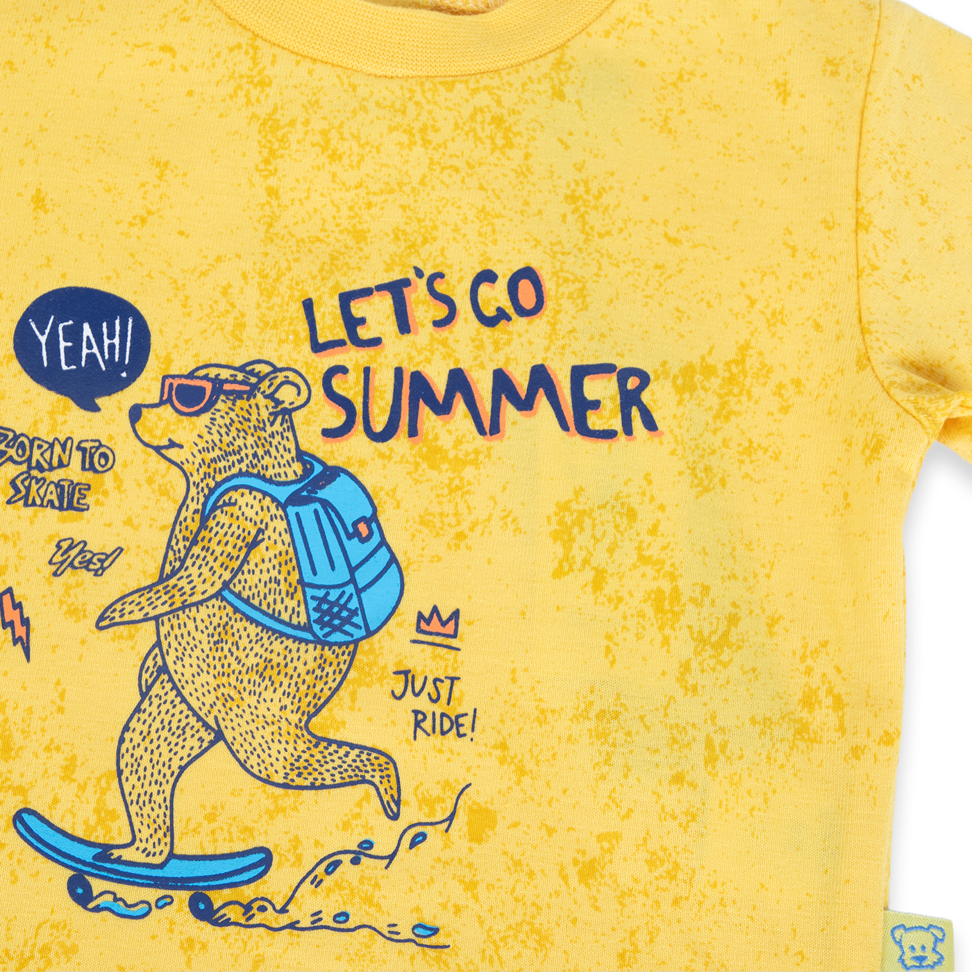 POLERA MANGA CORTA ALGODÓN NIÑO PILLÍN PVA625-24AMA BEBÉ AMARILLO - 2