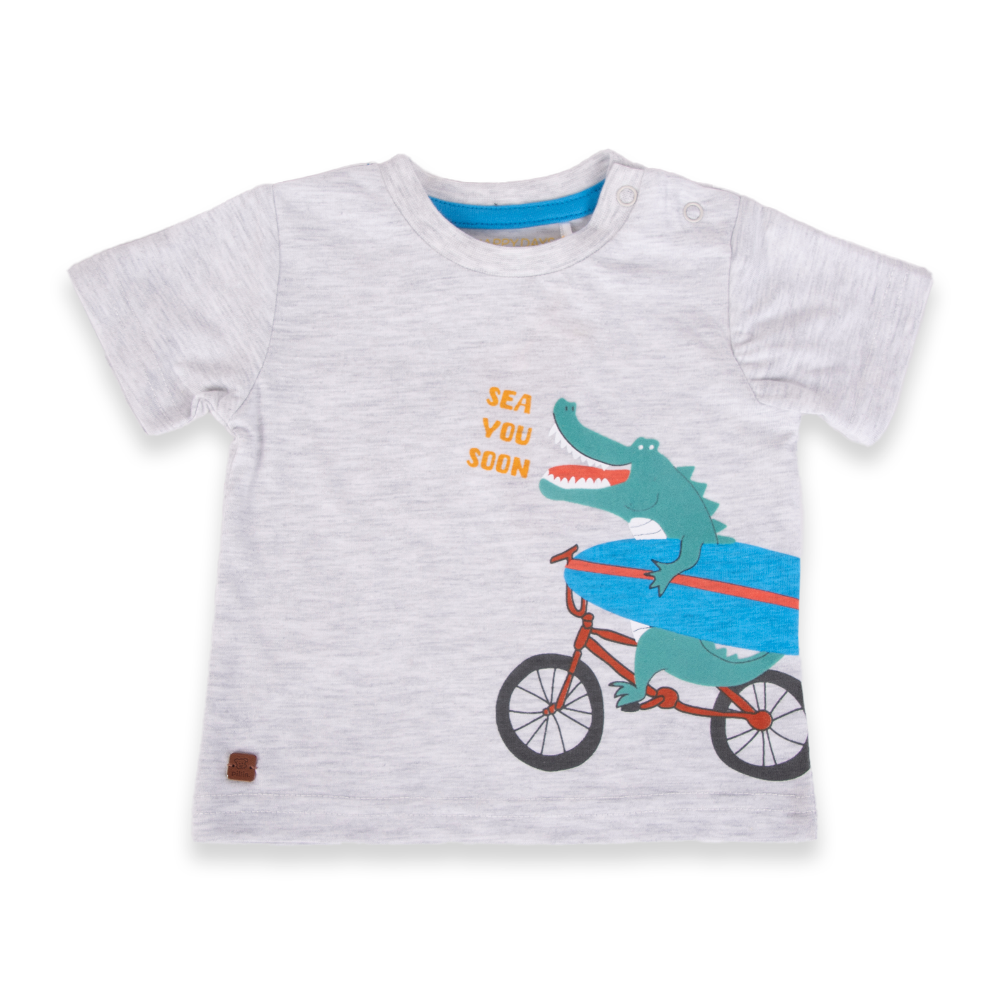 POLERA MANGA CORTA ALGODÓN NIÑO PILLÍN PVA603-24GRI BEBÉ GRIS - 1