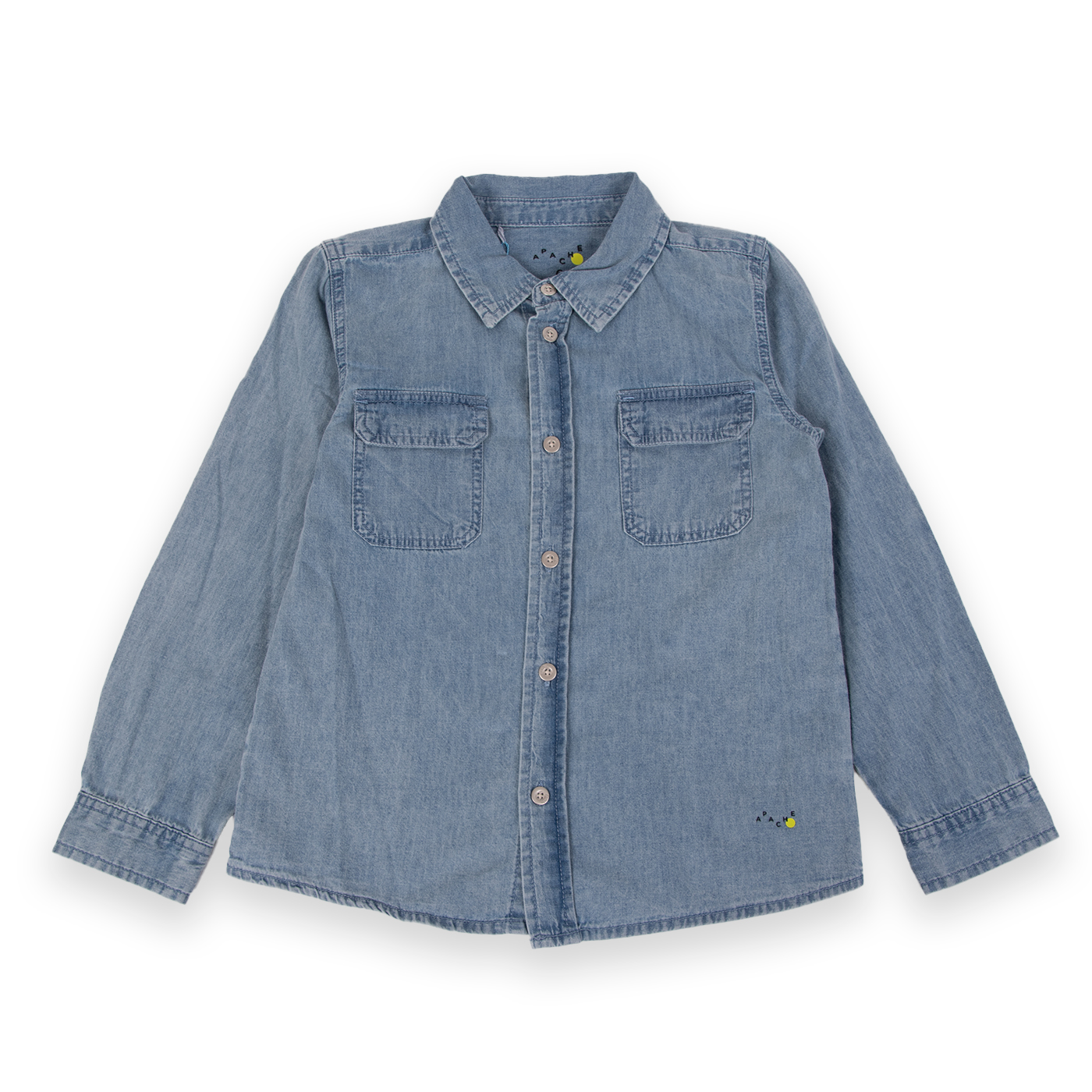 CAMISA MANGA LARGA ALGODÓN NIÑO PILLÍN PVA716-24DEN DENIM - 1