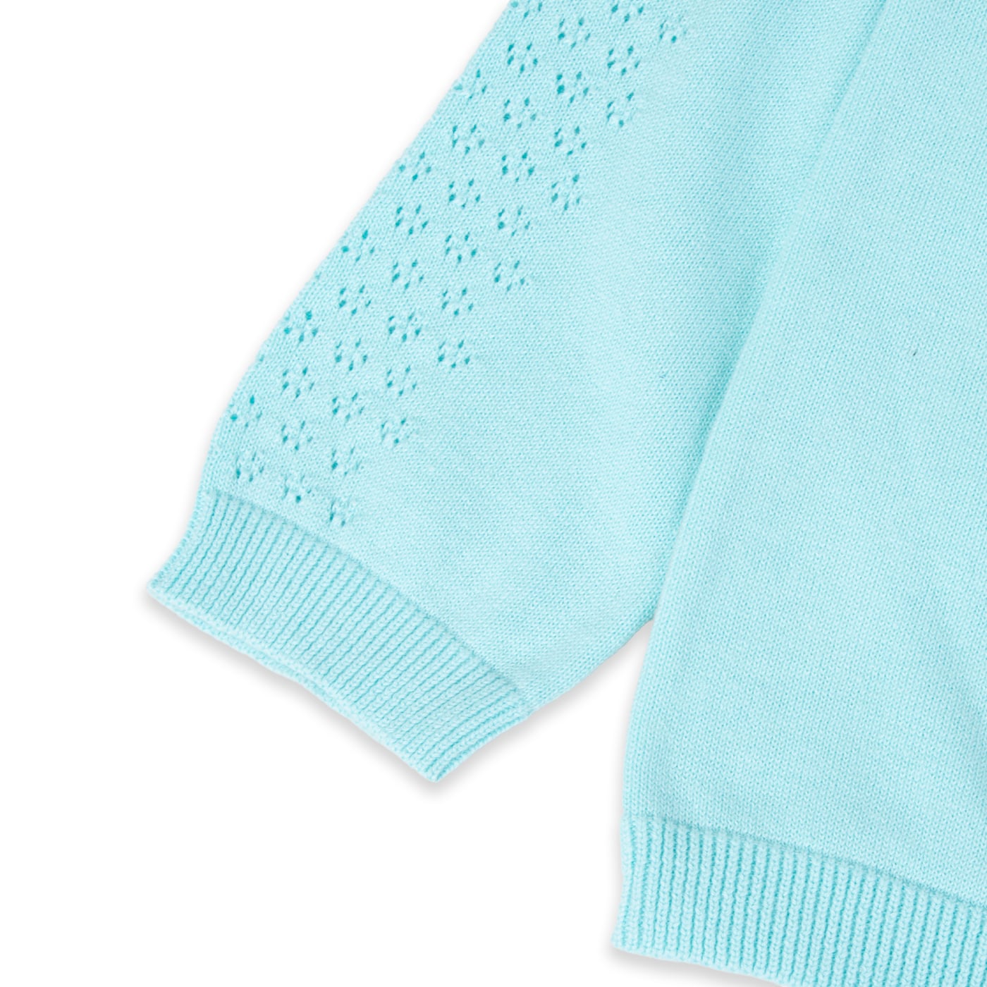 SWEATER MANGA LARGA ALGODÓN NIÑA PILLÍN PVA902-24CAL CHALECO TURQUESA - 3
