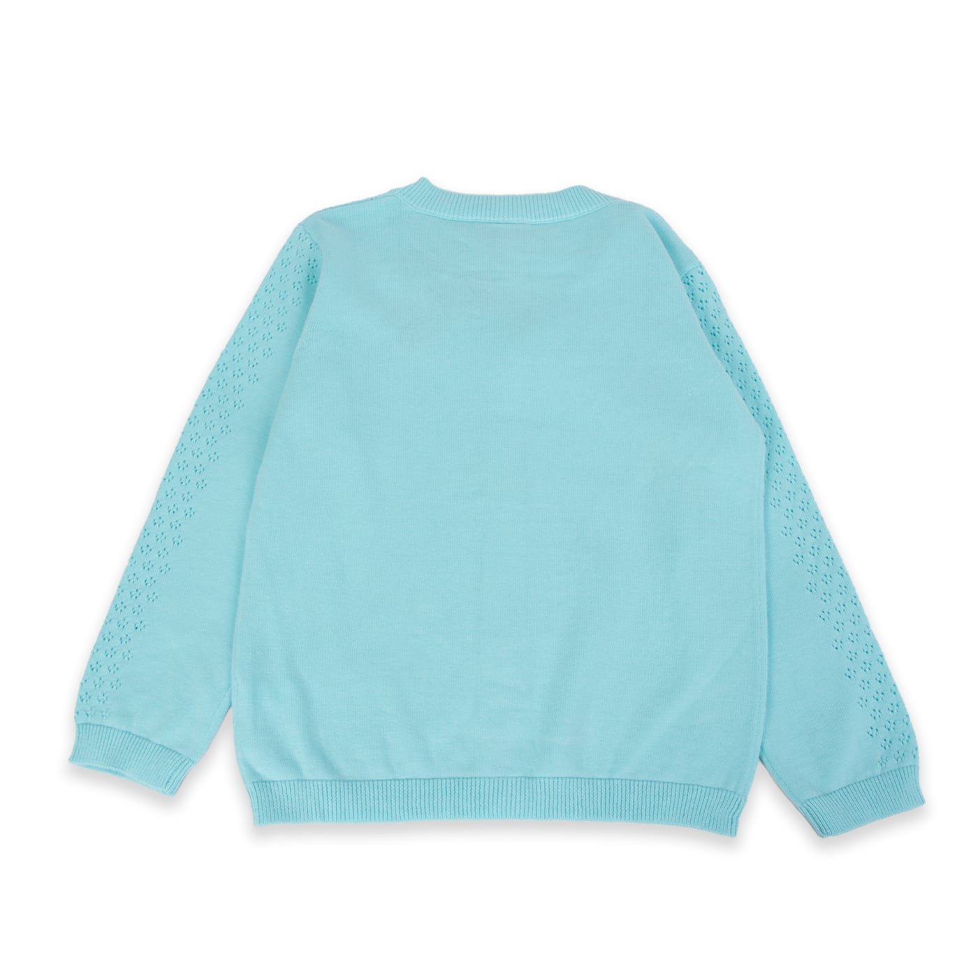 SWEATER MANGA LARGA ALGODÓN NIÑA PILLÍN PVA902-24CAL CHALECO TURQUESA - 4