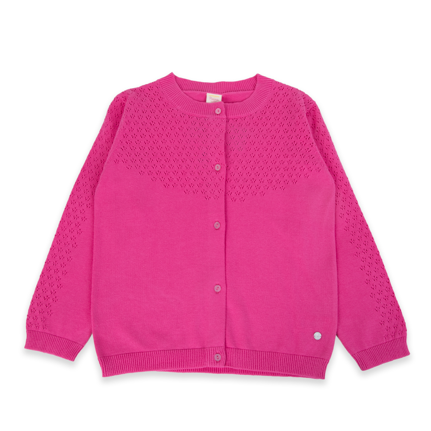 SWEATER MANGA LARGA ALGODÓN NIÑA PILLÍN PVA902-24RSO CHALECO ROSA - 1