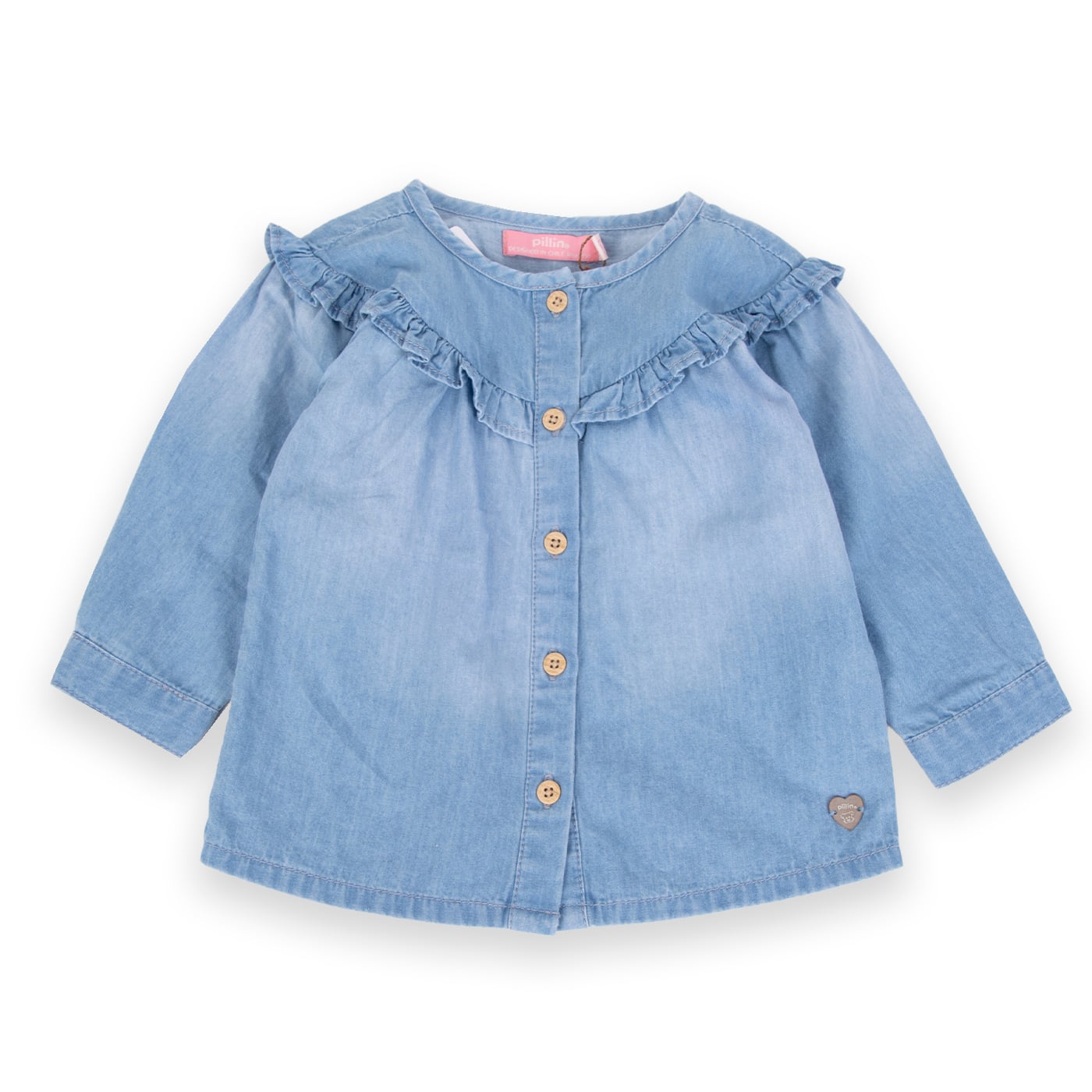 BLUSA BEBÉ NIÑA DENIM PILLIN - 1