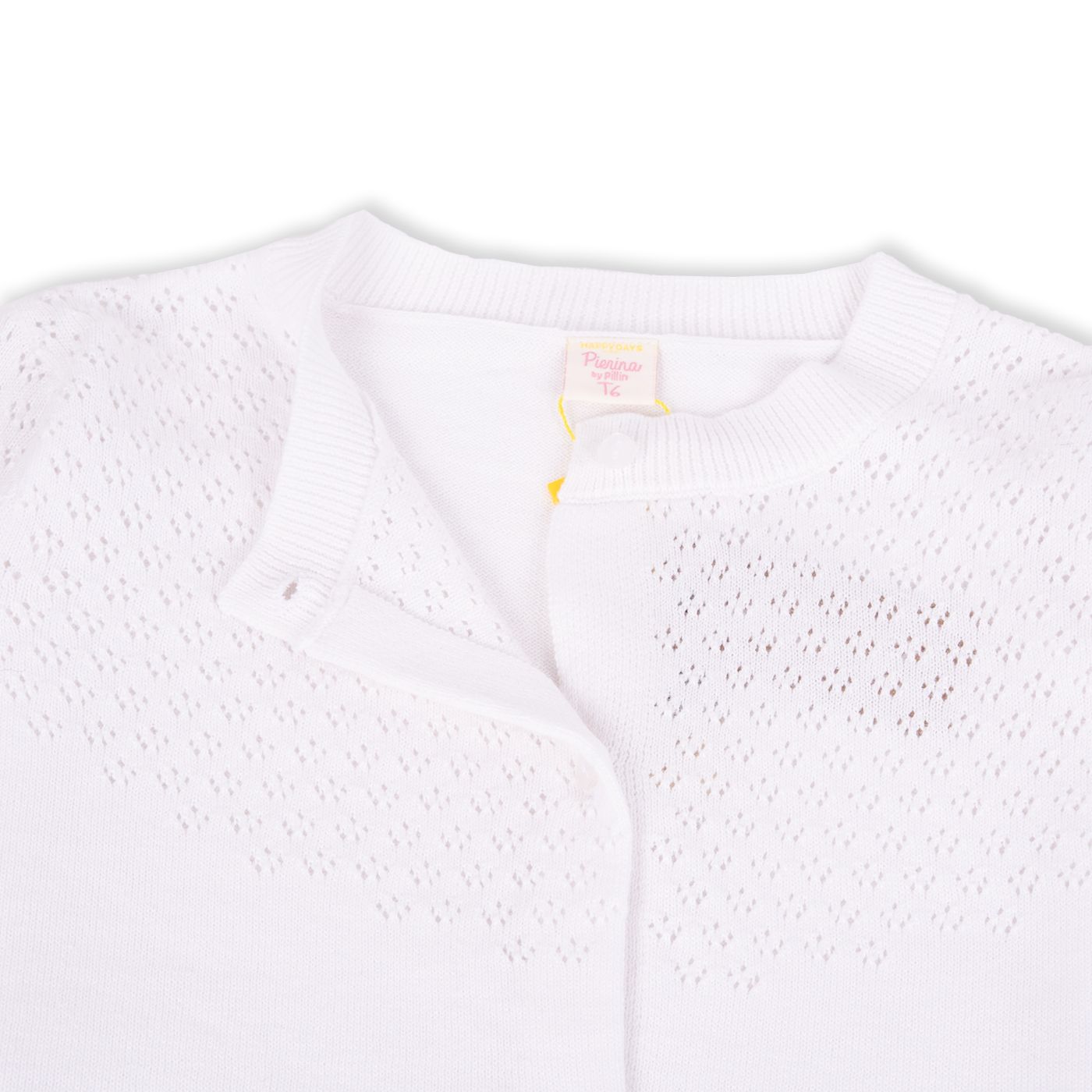 SWEATER MANGA LARGA ALGODÓN NIÑA PILLÍN PVA902-24BCO CHALECO BLANCO - 2