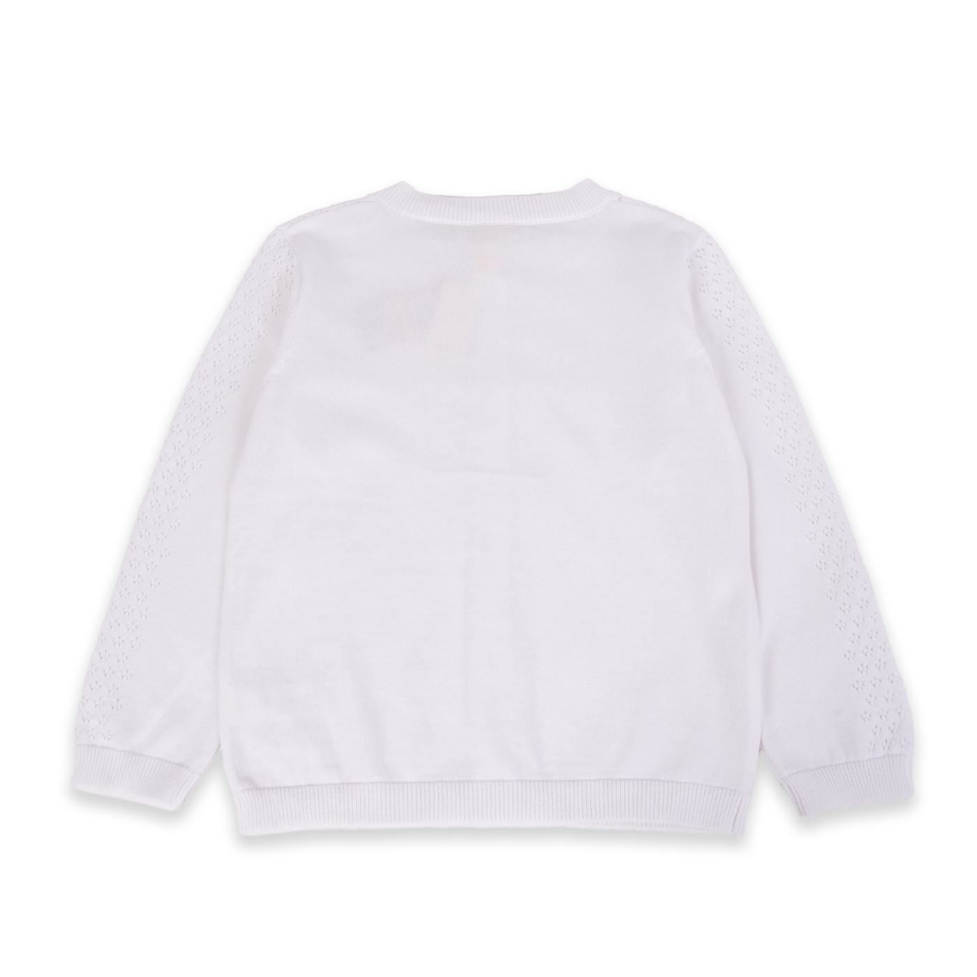 SWEATER MANGA LARGA ALGODÓN NIÑA PILLÍN PVA902-24BCO CHALECO BLANCO - 4
