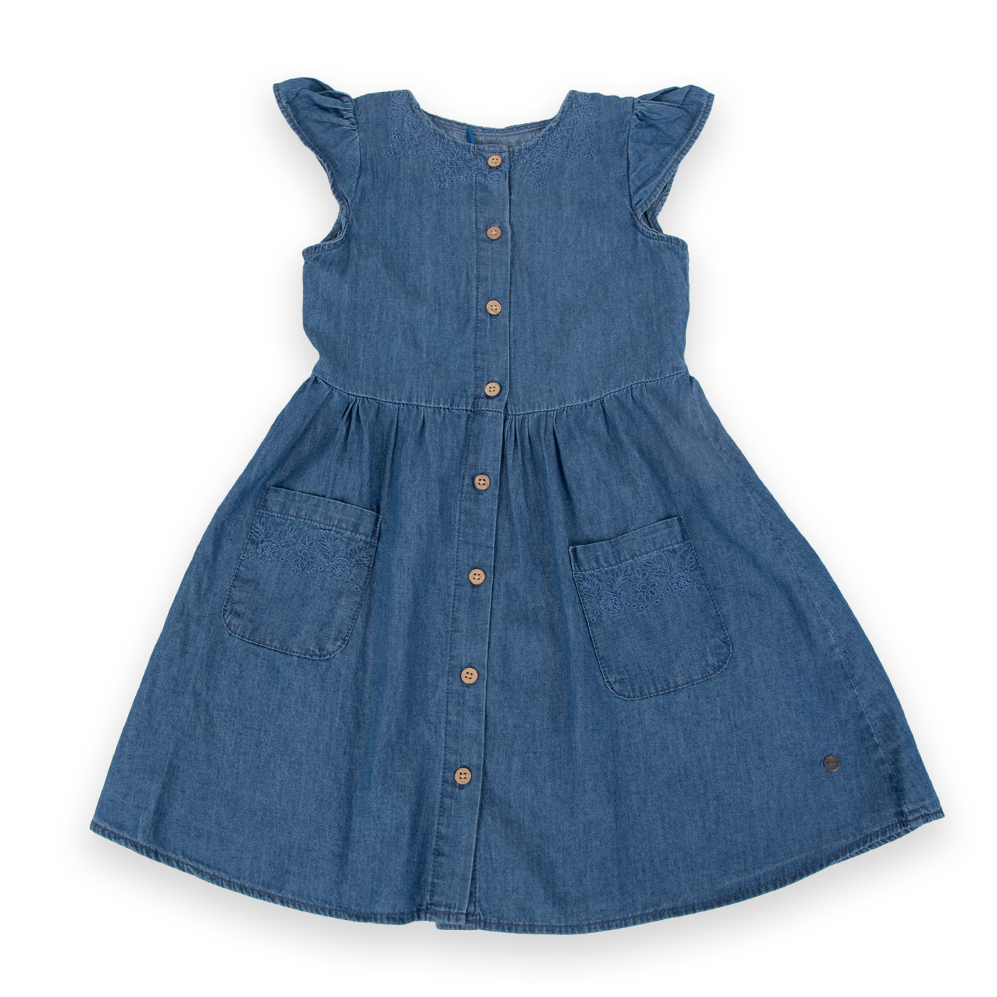 VESTIDO ALGODON NIÑA PILLIN DENIM PVA729-24DEN - 1