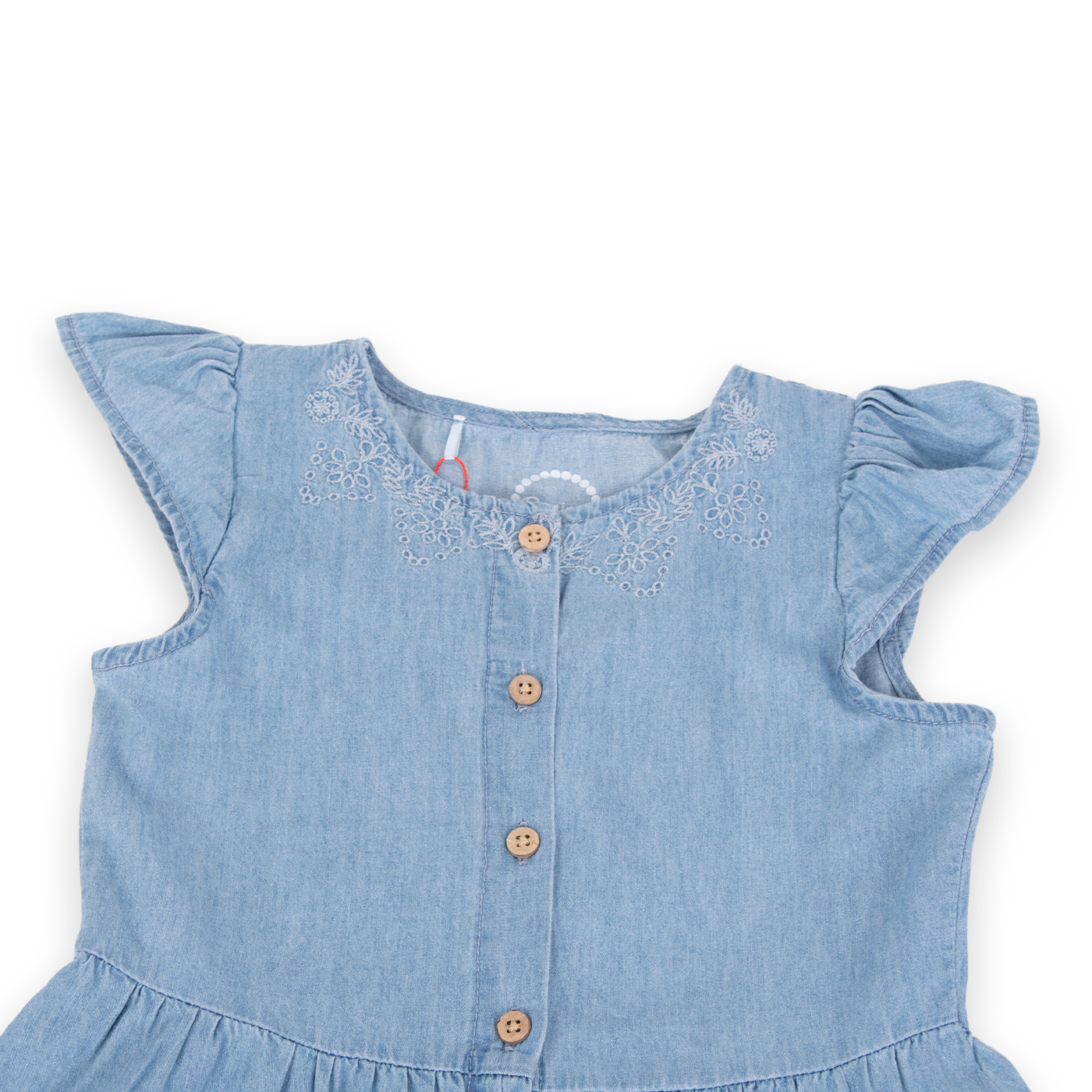 VESTIDO ALGODON NIÑA PILLIN CELESTE PVA729-24CEL - 2