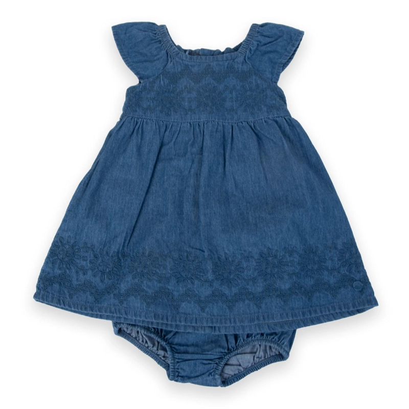 VESTIDO ALGODON NIÑA PILLIN DENIM PVA728-24DEN BEBE - 1