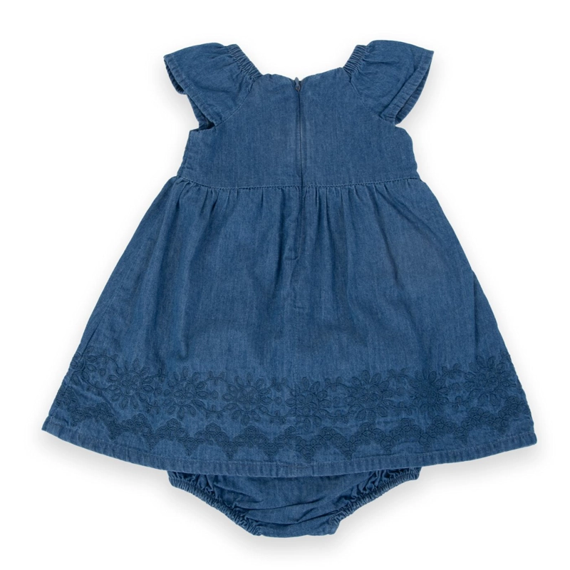 VESTIDO ALGODON NIÑA PILLIN DENIM PVA728-24DEN BEBE - 3