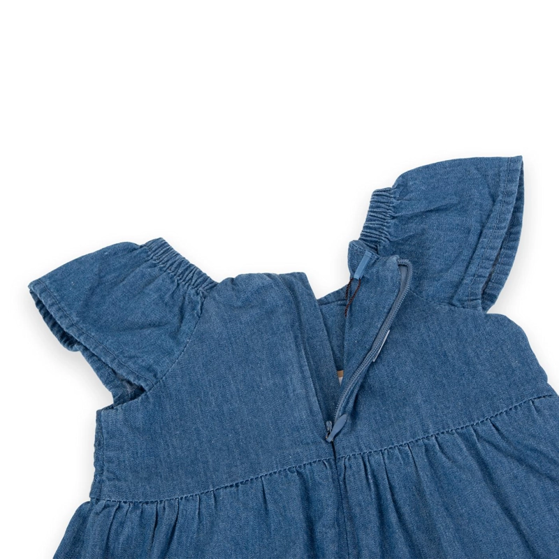 VESTIDO ALGODON NIÑA PILLIN DENIM PVA728-24DEN BEBE - 4
