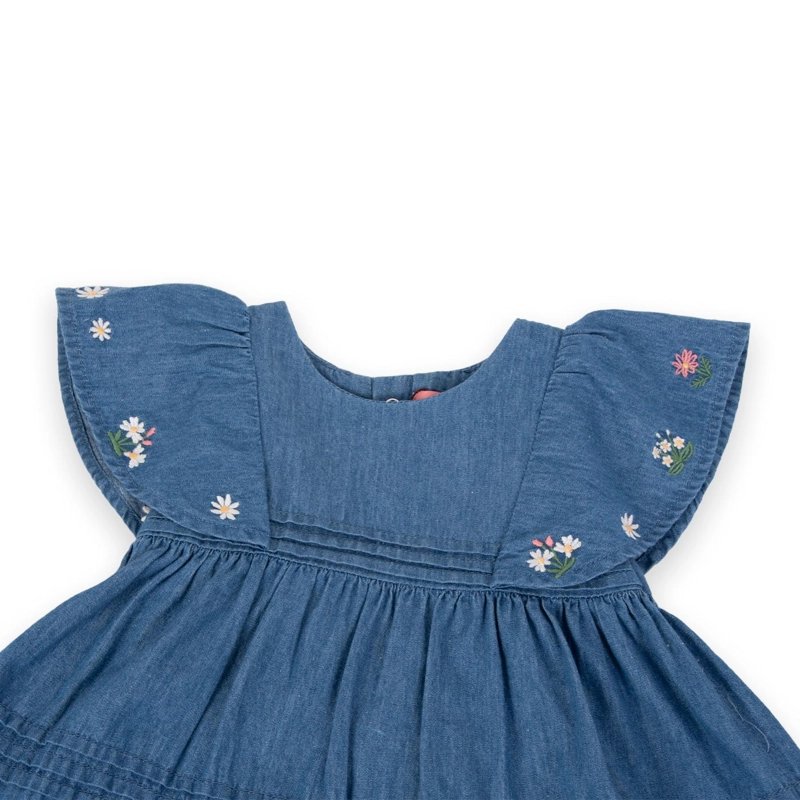 VESTIDO ALGODON NIÑA PILLIN DENIM PVA709-24DEN BEBE - 2