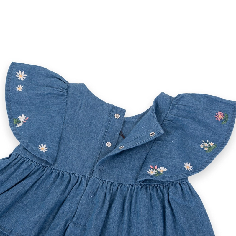 VESTIDO ALGODON NIÑA PILLIN DENIM PVA709-24DEN BEBE - 4