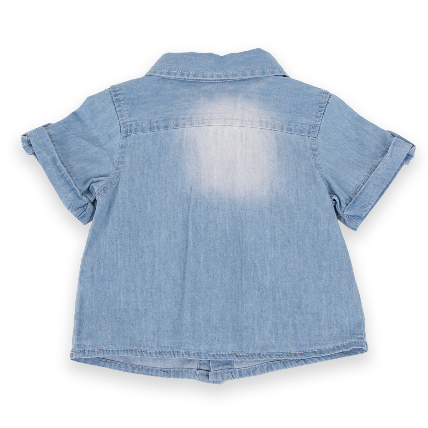 CAMISA MANGA CORTA ALGODÓN NIÑO PILLÍN PVA720-24DEN BEBÉ DENIM - 3