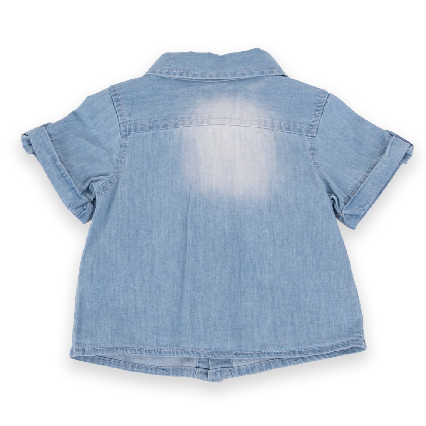 CAMISA MANGA CORTA ALGODÓN NIÑO PILLÍN PVA720-24DEN BEBÉ DENIM - 3