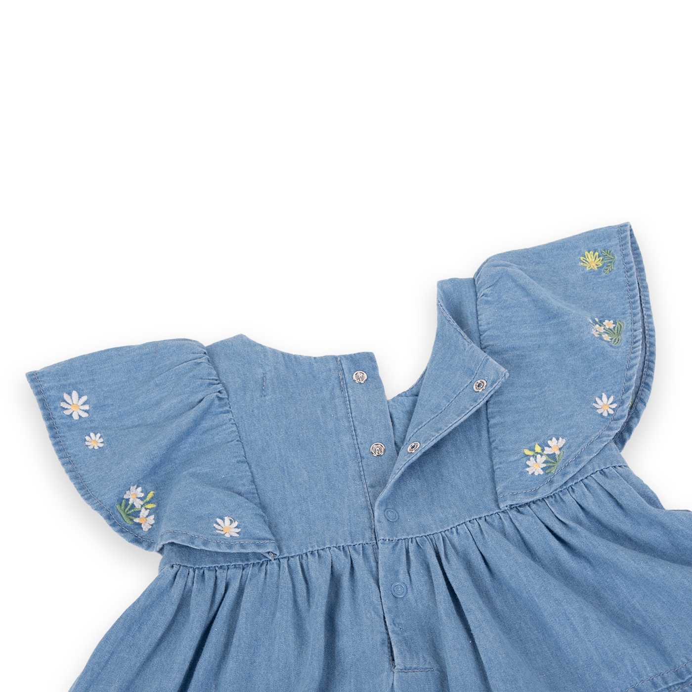 VESTIDO ALGODON NIÑA PILLIN CELESTE PVA709-24CEL BEBE - 4