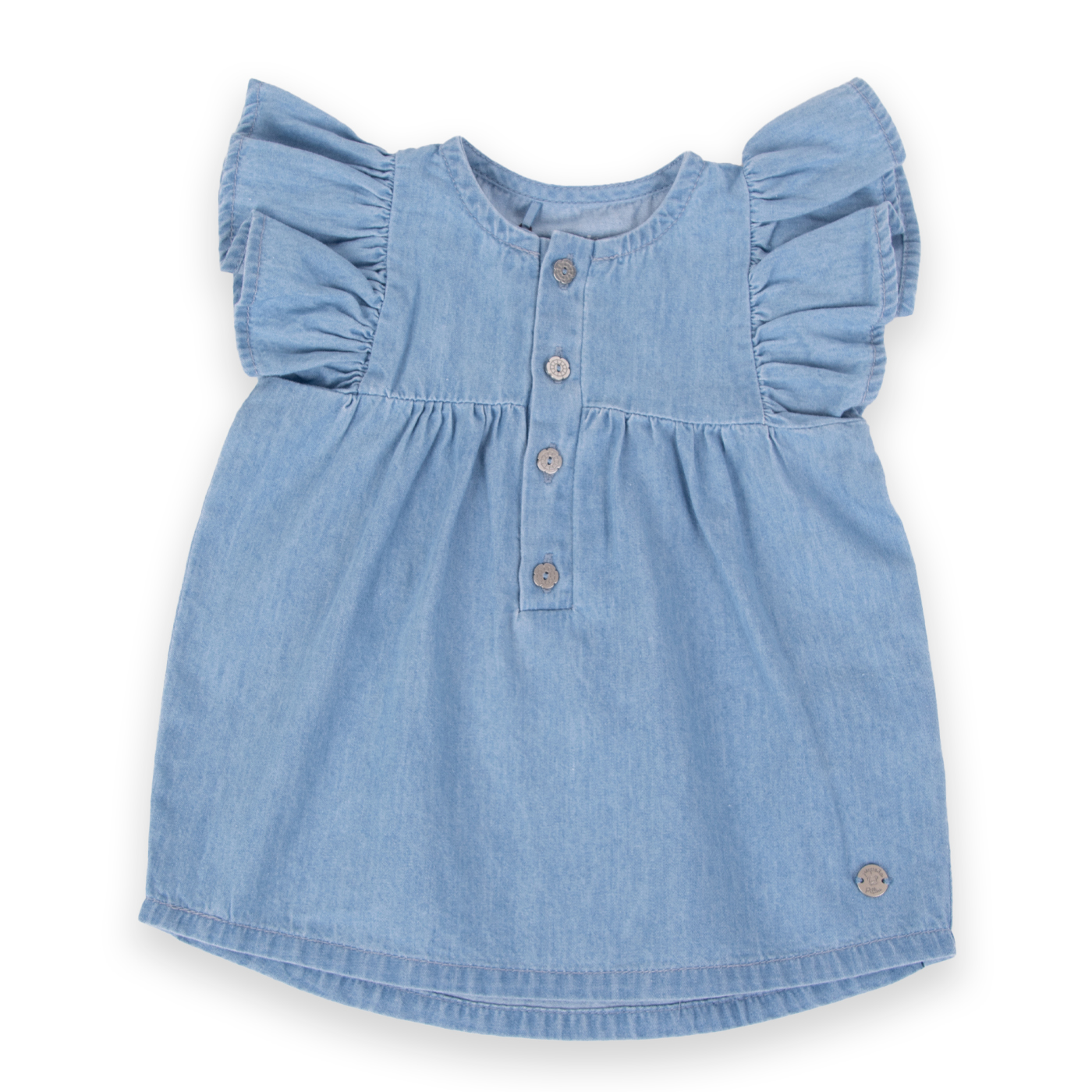 BLUSA ALGODÓN NIÑA PILLÍN PVA724-24DEN BEBÉ DENIM - 1