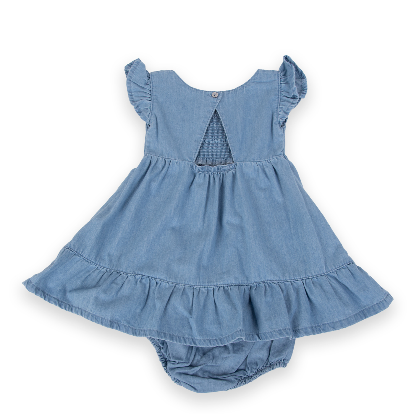 VESTIDO ALGODON NIÑA PILLIN DENIM PVA727-24DEN BEBE - 3