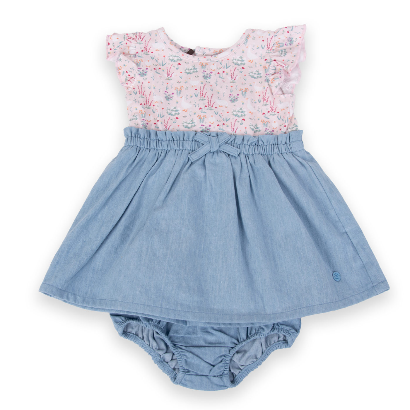 VESTIDO NIÑA PILLIN PALO ROSA PVA710-24PRO BEBE - 1