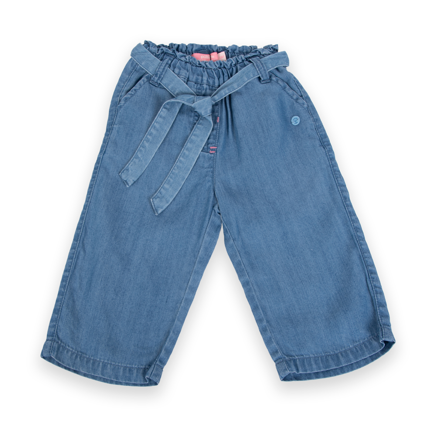 PANTALÓN NIÑA PILLÍN DENIM BEBÉ PVA708-24DEN - 1