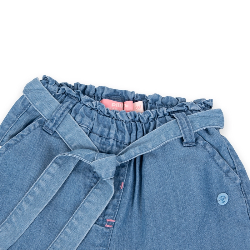 PANTALÓN NIÑA PILLÍN DENIM BEBÉ PVA708-24DEN - 2