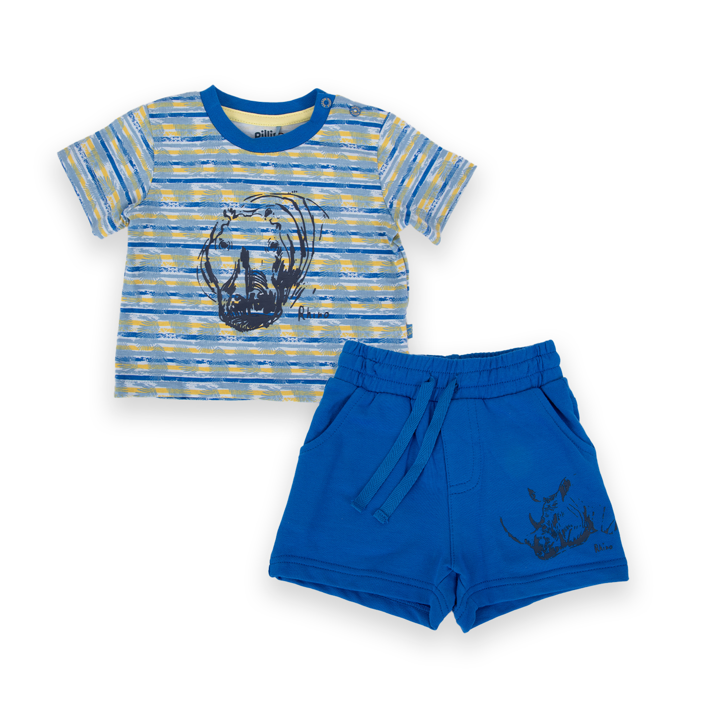 POLERA MANGA CORTA ALGODÓN NIÑO PILLÍN PVA656-24AZL BEBÉ AZUL ELÉCTRICO - 3