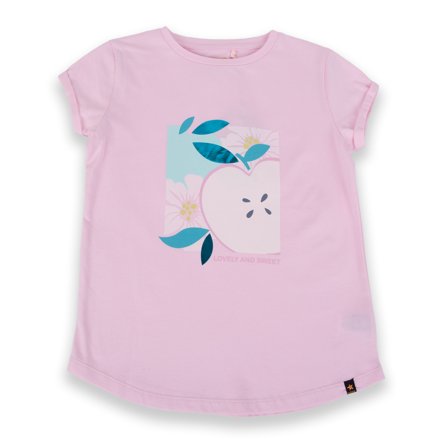 POLERA MANGA CORTA ALGODÓN NIÑA PILLÍN TVA601-24ROS ROSADO - 1