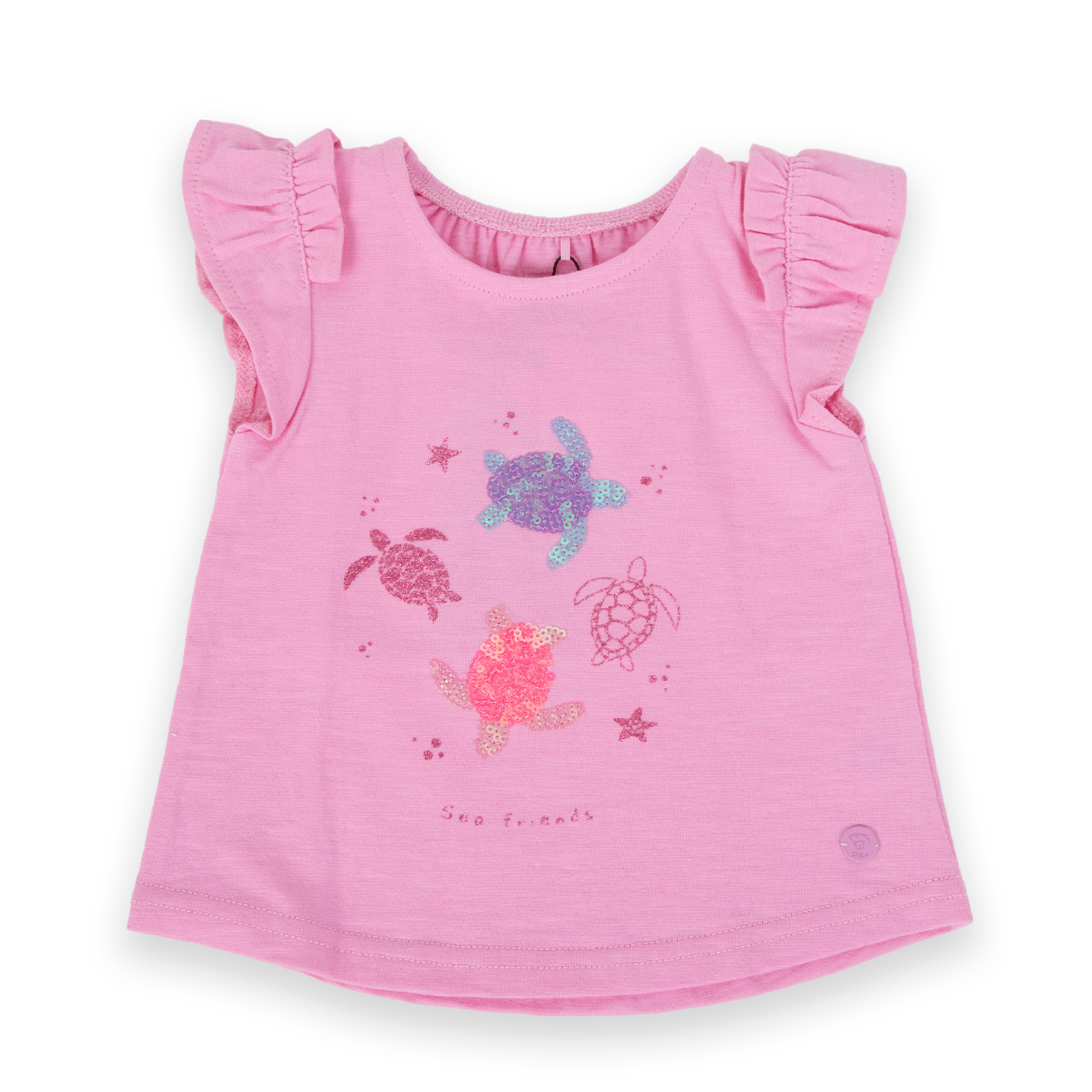 POLERA MANGA CORTA ALGODÓN NIÑA PILLÍN PVA650-24ROS BEBÉ ROSADO - 1