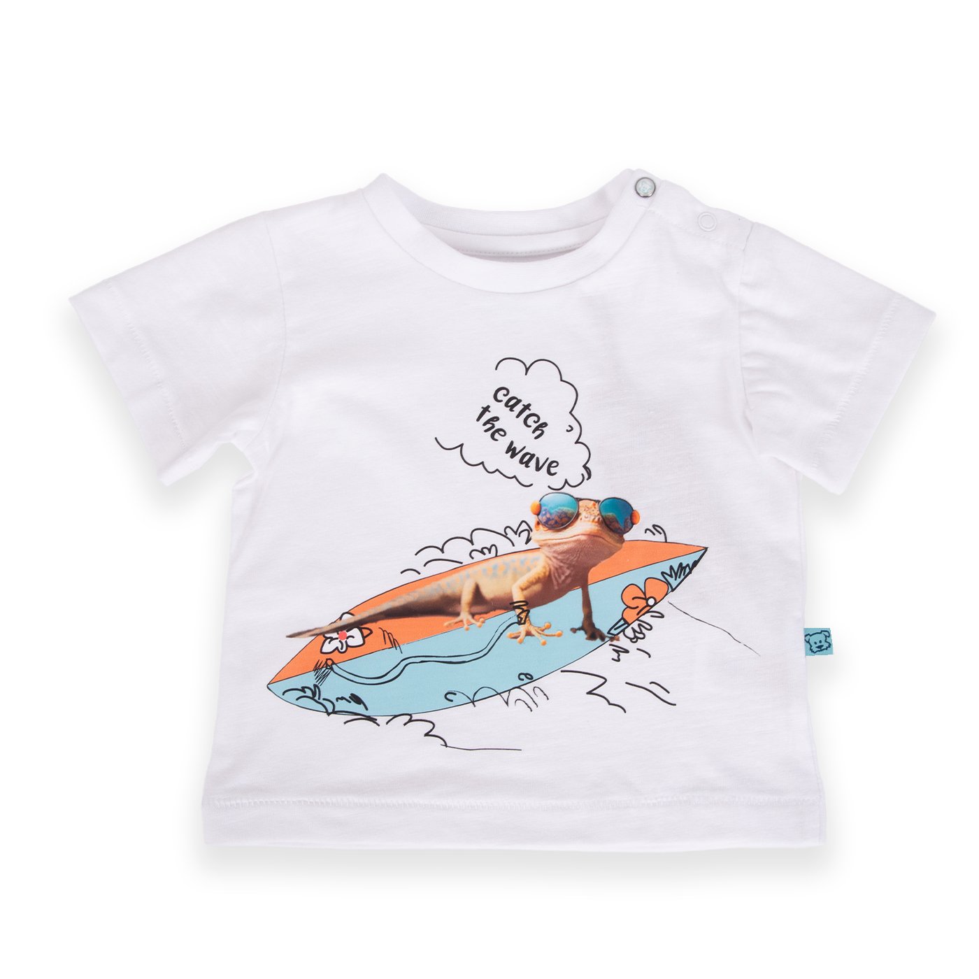 POLERA MANGA CORTA ALGODÓN NIÑO PILLÍN PVA644-24BCO BEBÉ - 1