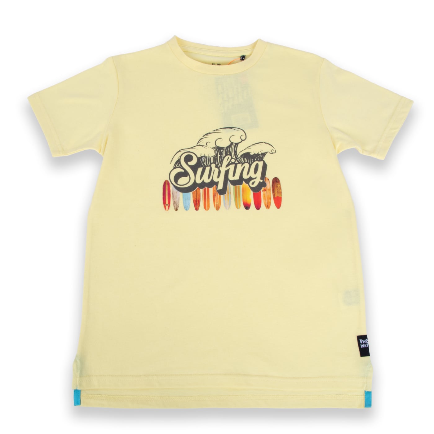 POLERA MANGA CORTA ALGODÓN NIÑO PILLÍN TVA619-24AMA AMARILLO - 1