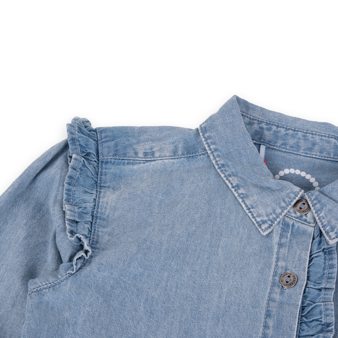 BLUSA MANGA LARGA ALGODÓN NIÑA PILLÍN PVA734-24DEN DENIM - 2