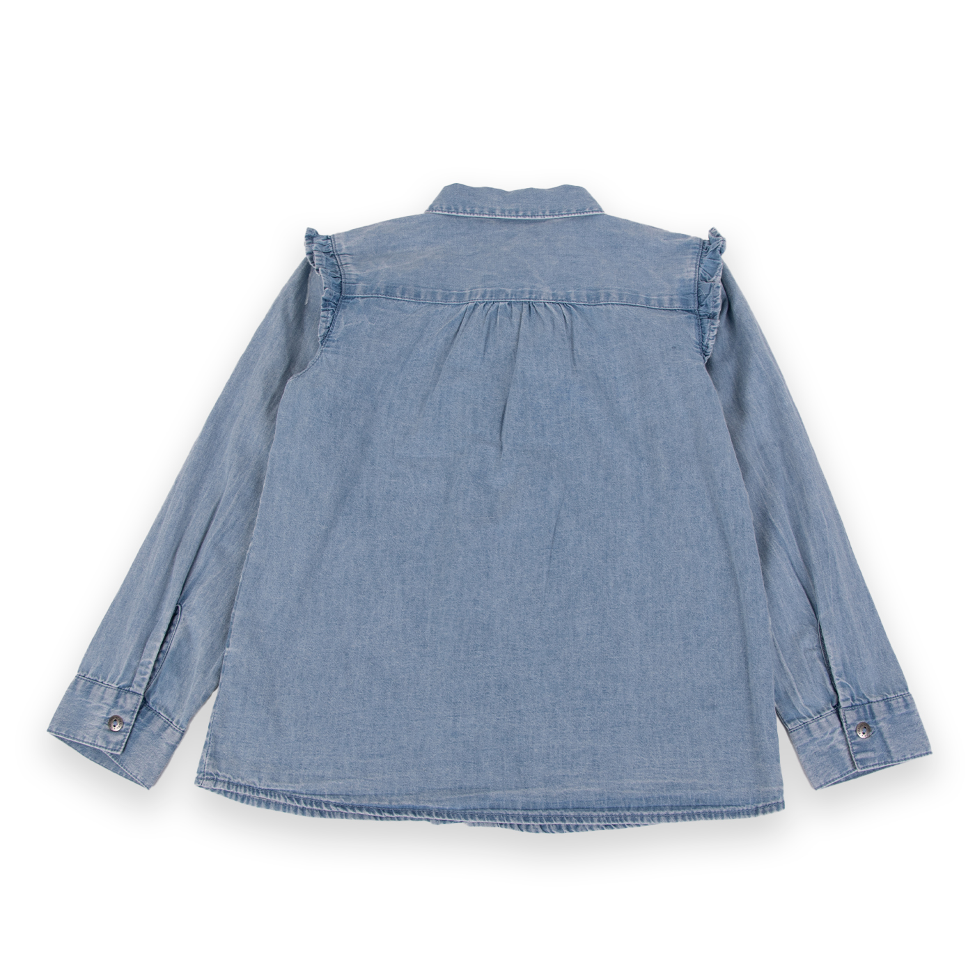 BLUSA MANGA LARGA ALGODÓN NIÑA PILLÍN PVA734-24DEN DENIM - 3