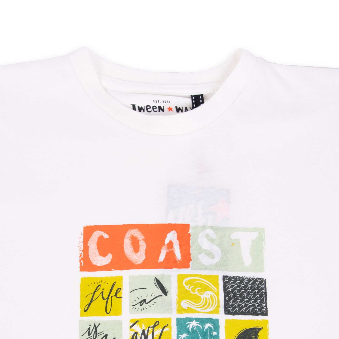POLERA MANGA CORTA ALGODÓN NIÑO PILLÍN TVA621-24BCO - 2