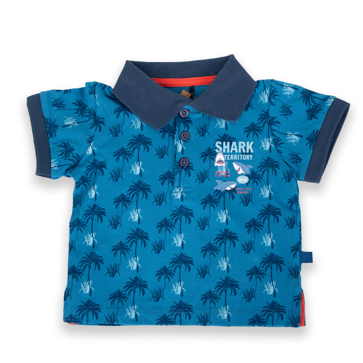 POLERA MANGA CORTA ALGODÓN NIÑO PILLÍN PVA645-24AZU BEBÉ AZUL - 1